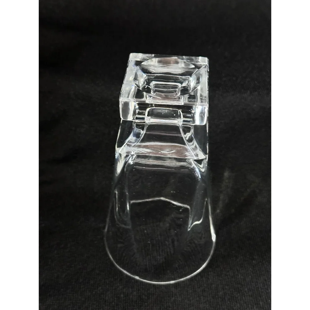 7‎ Fostoria Transition Crystal Highball Tumblers Square Base Set of 7 MCM 5.75